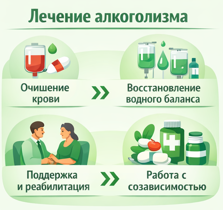 лечение алкоголизма в Саранске этапы